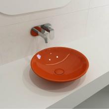 BOCCHI 1120-012-0125 - Venezia Vessel Fireclay 15.75 in. with Matching Drain Cover in Orange