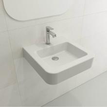 BOCCHI 1122-002-0126 - Parma Wall-Mounted Sink Fireclay 19.75 in. 1-Hole with Overflow in Matte White