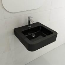 BOCCHI 1122-005-0126 - Parma Wall-Mounted Sink Fireclay 19.75 in. 1-Hole with Overflow in Black