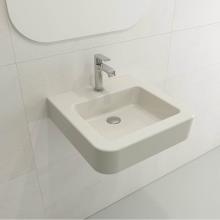 BOCCHI 1122-014-0126 - Parma Wall-Mounted Sink Fireclay 19.75 in. 1-Hole with Overflow in Biscuit