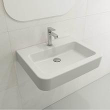 BOCCHI 1123-002-0126 - Parma Wall-Mounted Sink Fireclay 25.5 in. 1-Hole with Overflow in Matte White