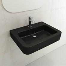 BOCCHI 1123-004-0126 - Parma Wall-Mounted Sink Fireclay 25.5 in. 1-Hole with Overflow in Matte Black