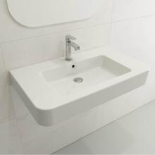 BOCCHI 1124-001-0126 - Parma Wall-Mounted Sink Fireclay 33.5 in. 1-Hole with Overflow in White