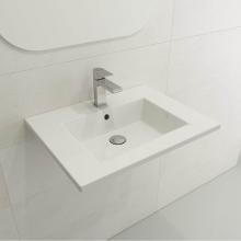 BOCCHI 1161-001-0126 - Ravenna Wall-Mounted Sink Fireclay 24.5 in. 1-Hole with Overflow in White