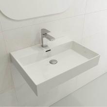 BOCCHI 1376-001-0126 - Milano Wall-Mounted Sink Fireclay 24 in. 1-Hole with Overflow in White