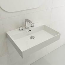 BOCCHI 1376-001-0127 - Milano Wall-Mounted Sink Fireclay 24 in. 3-Hole with Overflow in White