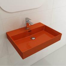 BOCCHI 1376-012-0126 - Milano Wall-Mounted Sink Fireclay 24 in. 1-Hole with Overflow in Orange