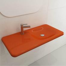 BOCCHI 1490-012-0126 - Fenice Wall-Mounted Sink Fireclay 35.5 in. 1-Hole in Orange