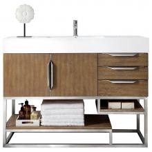 James Martin Vanities 983-V48-LTO-BN - Columbia 48'' Single Vanity Cabinet, Latte Oak, Brushed Nickel