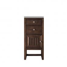 James Martin Vanities E645-B15L-MCA-3ESR - Athens 15'' Cabinet w/ Drawers & Door, Mid Century Acacia w/ 3 CM Eternal Serena Top