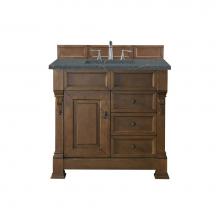 James Martin Vanities 147-114-5576-3PBL - Brookfield 36'' Single Vanity, Country Oak w/ 3 CM Parisien Bleu Quartz Top