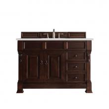 James Martin Vanities 147-114-5266-3LDL - Brookfield 48'' Single Vanity, Burnished Mahogany w/ 3 CM Lime Delight Quartz Top