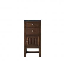 James Martin Vanities E645-B15R-MCA-3CSP - Athens 15'' Cabinet w/ Drawers & Door, Mid Century Acacia w/ 3 CM Charcoal Soapstone