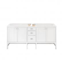James Martin Vanities E444-V72-GW - Addison 72'' Double Vanity Cabinet, Glossy White