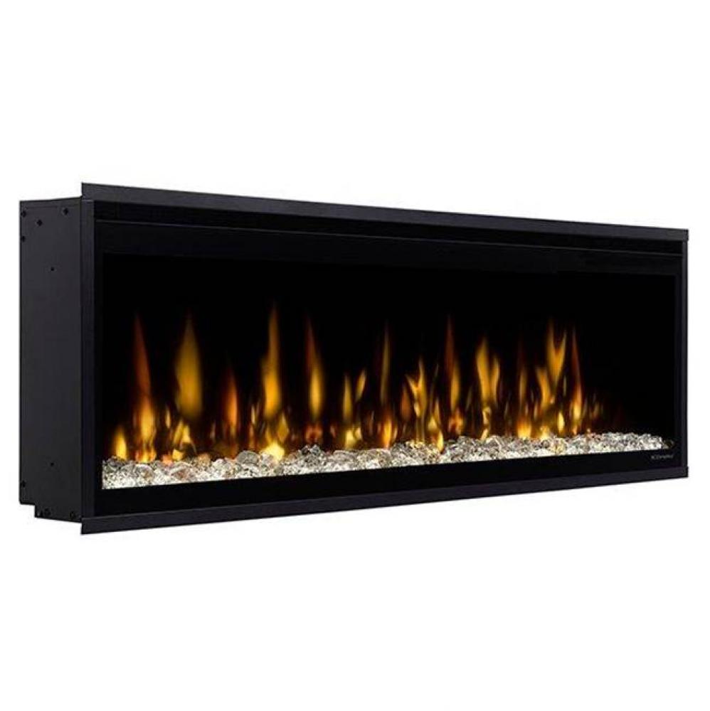 Ignite Evolve 50&apos;&apos; Built-In Linear Electric Fireplace- Includes Frosted Tumbled Glass An