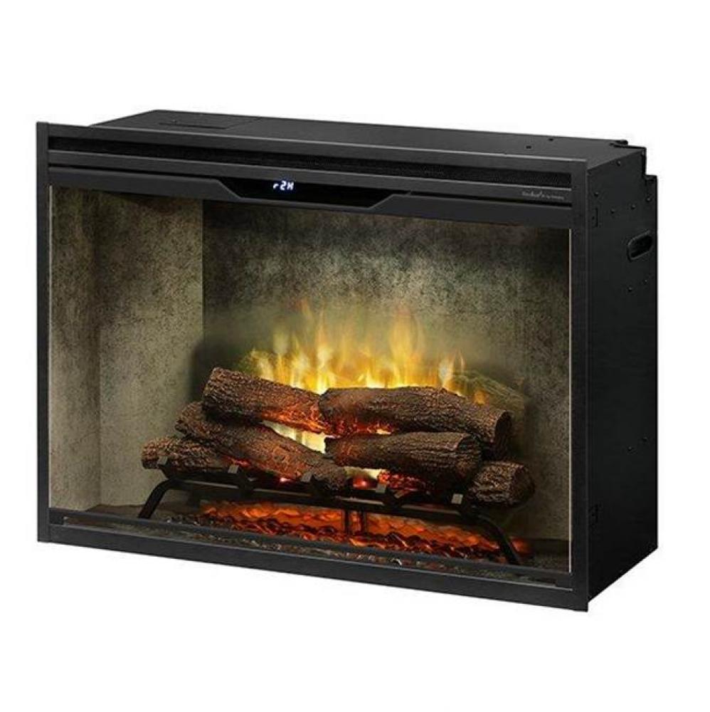 Revillusion&#xae;  36&apos;&apos; Built-In Fireboxweathered Concrete, With Glass Pane And Plug Kit