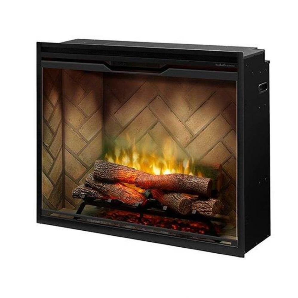 Revillusion&#xae;  36&apos;&apos; Portrait Built-In Fireboxweathered Concrete, With Glass Pane And