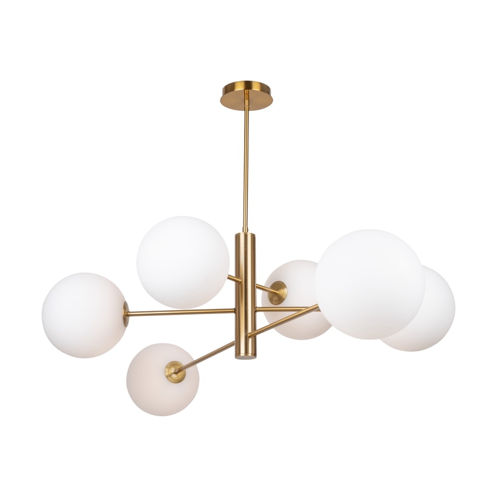 Aurelia Collection 6-Light 48&#34; Chandelier Brass