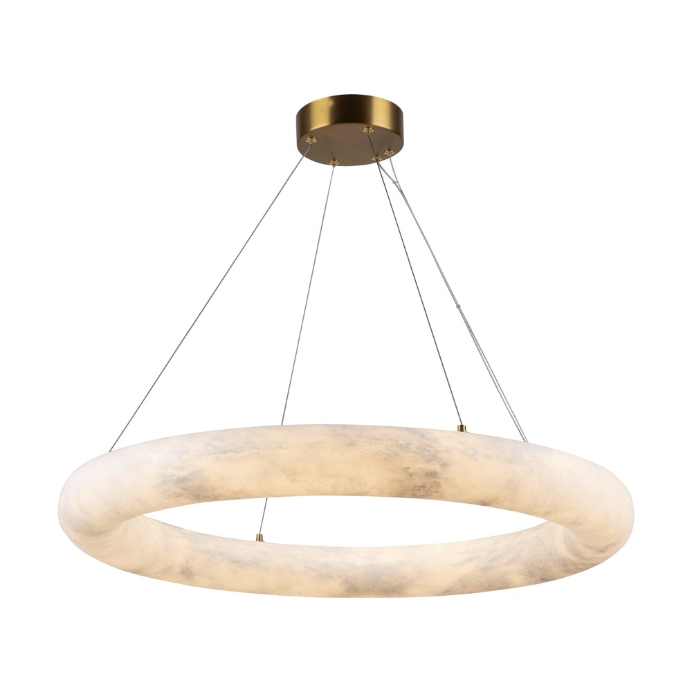 Camila Collection 1-Light 27&#34; Chandelier Brushed Brass