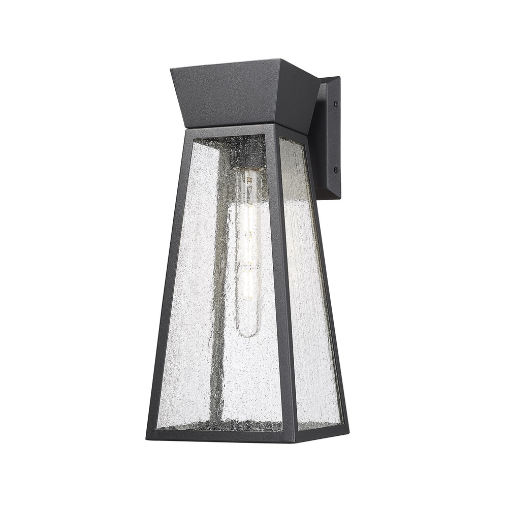 Lucian Collection 1-Light 17&#34; Outdoor Wall Light Black