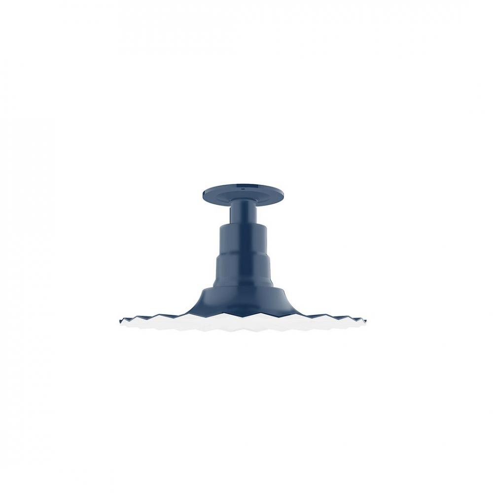 12&#34; Radial shade, Flush Mount Light ceiling light, Navy