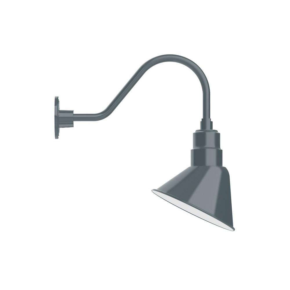 10&#34; Angle shade LED Gooseneck Wall Mount with swivel, Slate Gray