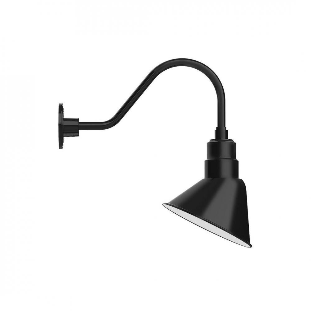 10&#34; Angle shade LED Gooseneck Wall Mount, Black