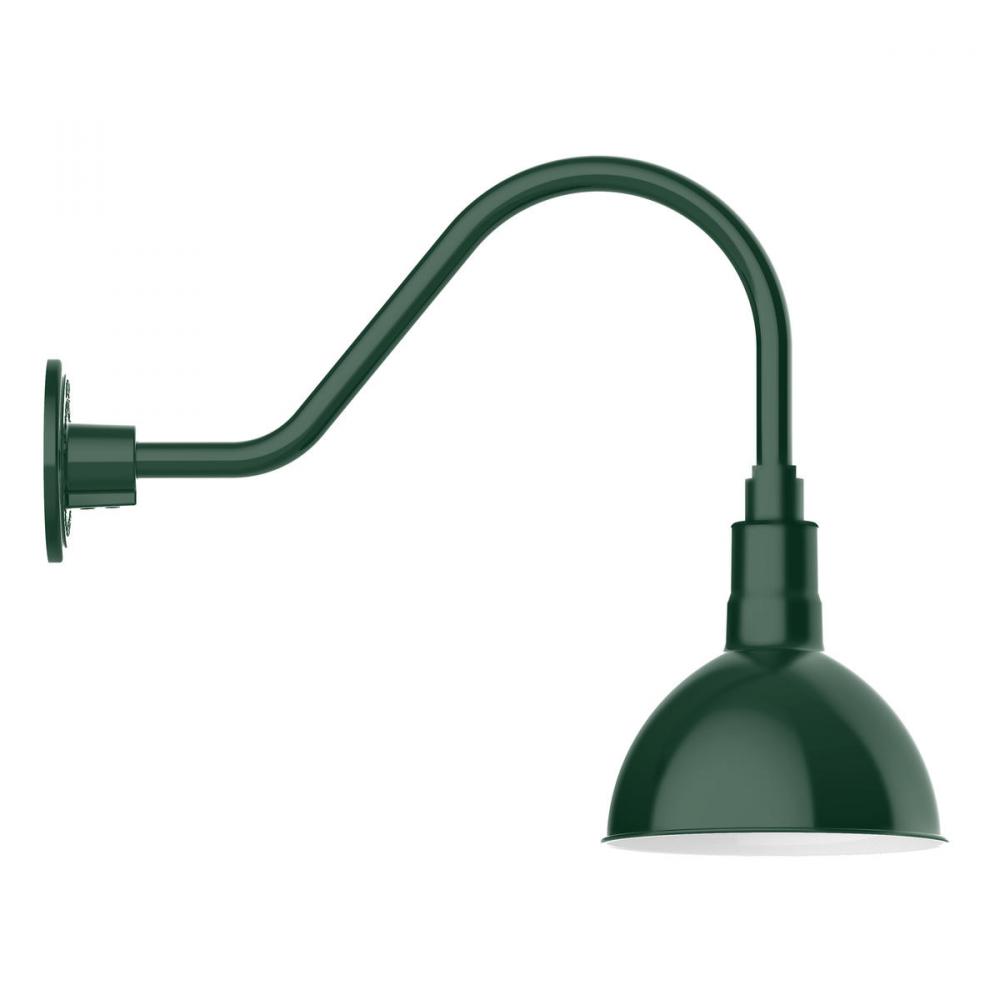 Deep Bowl 8&#34; gooseneck wall light