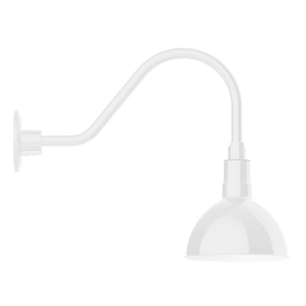 Deep Bowl 8&#34; gooseneck wall light