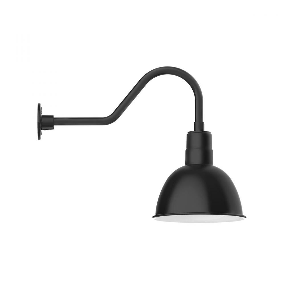 Deep Bowl 12&#34; gooseneck wall light