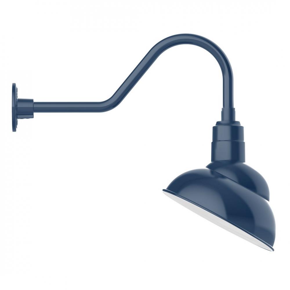 12&#34; Emblem shade LED Gooseneck Wall mount with swivel, Navy