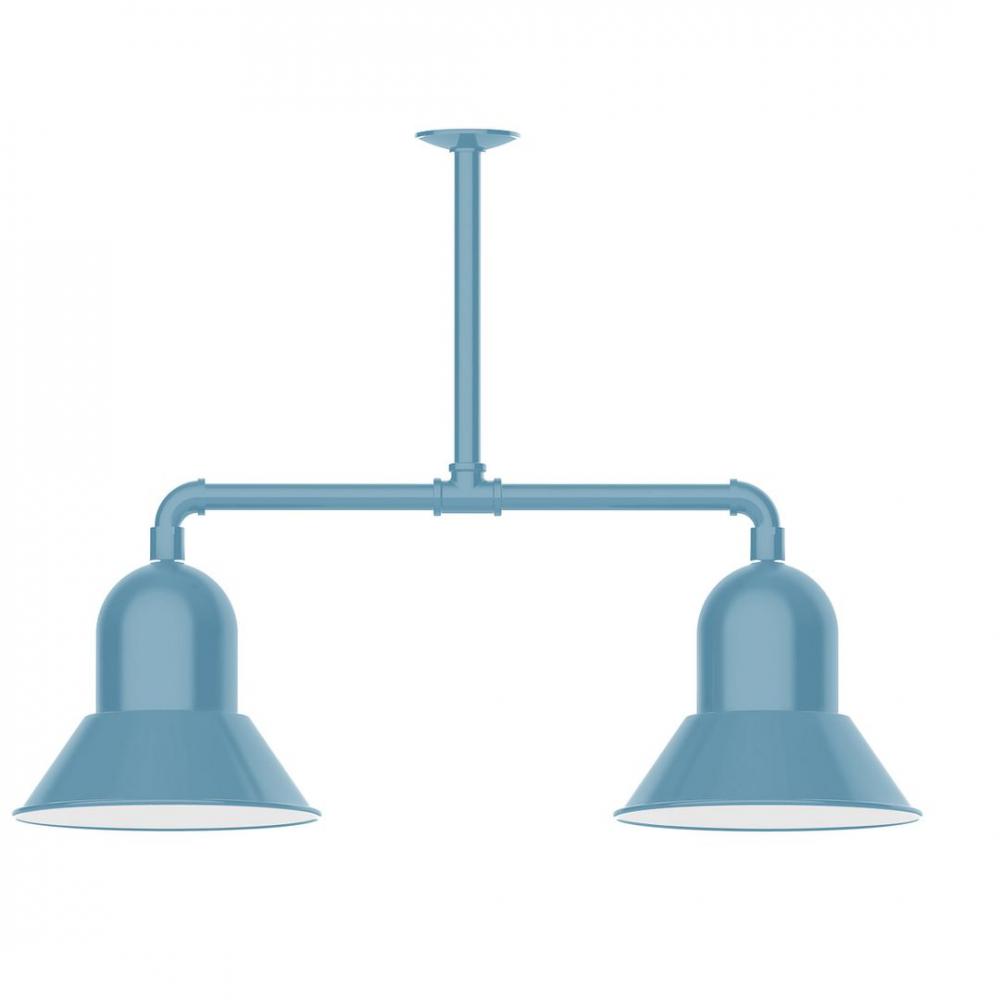 12&#34; Prima, 2-light LED Stem Hung Pendant, Light Blue