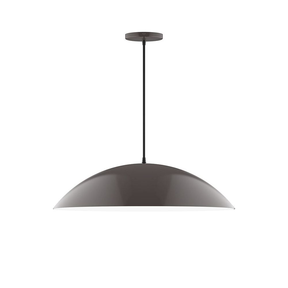 24&#34; Axis Half Dome LED Pendant, Architectural Bronze