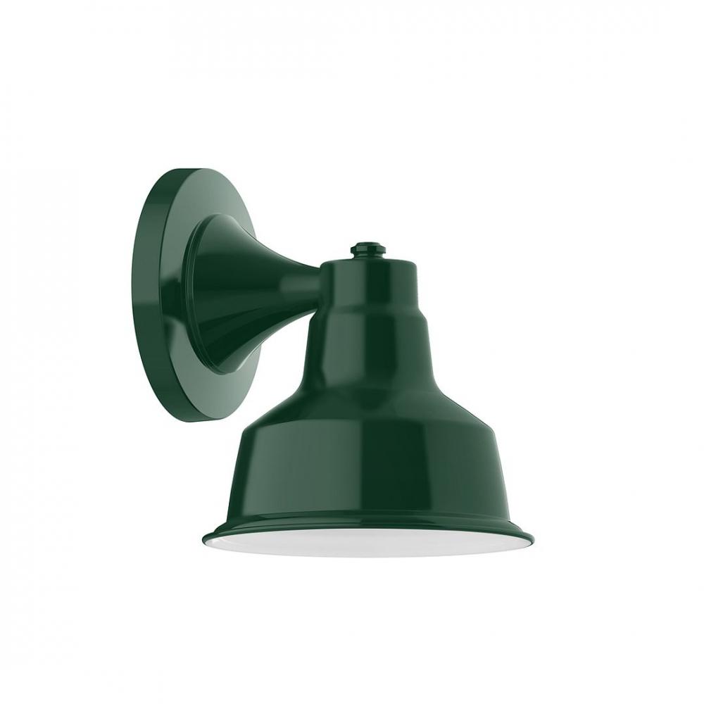 8&#34; Warehouse shade, wall mount sconce, Forest Green