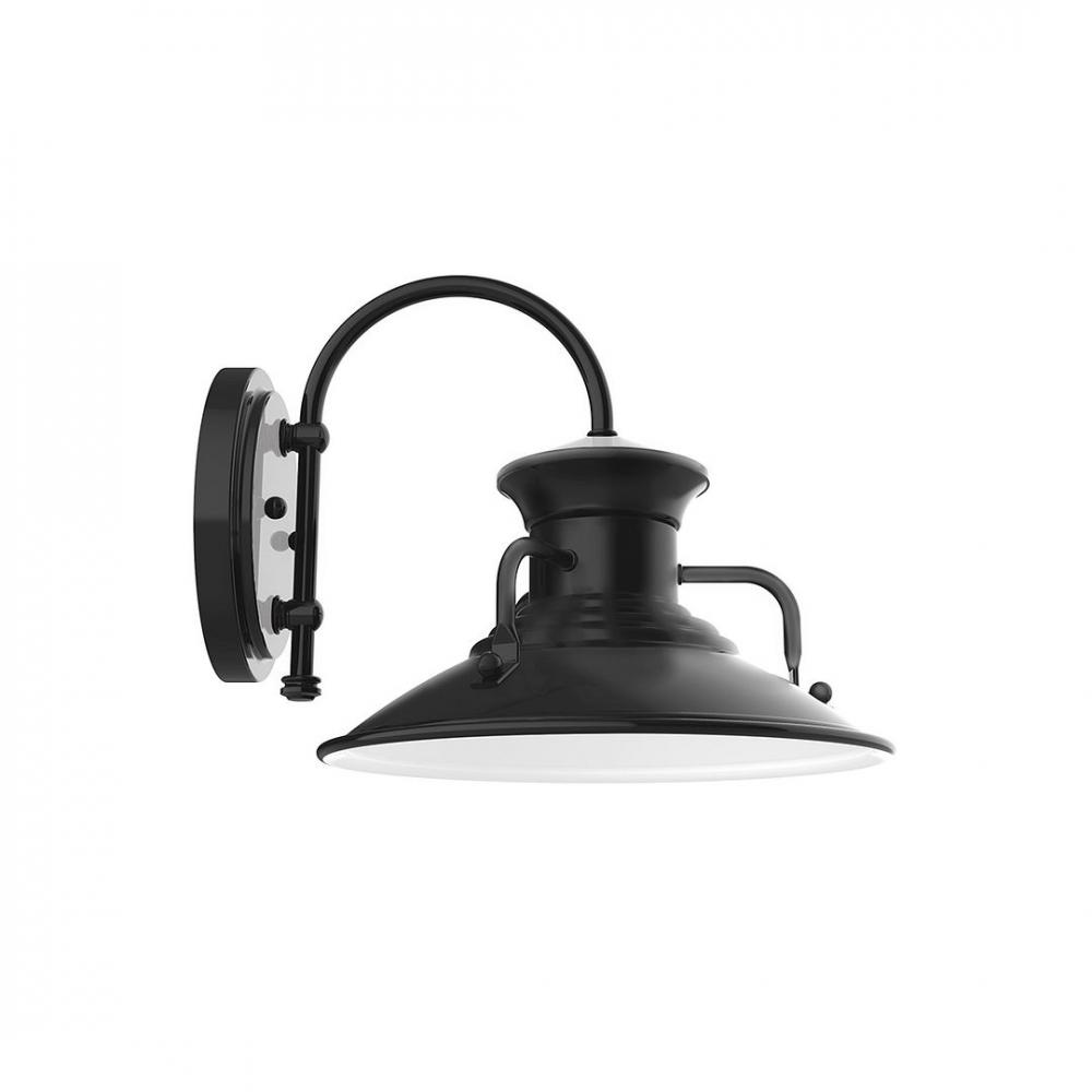 12&#34; Homestead shade, wall mount sconce, Black