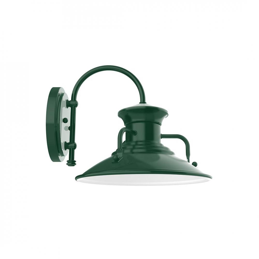 12&#34; Homestead shade, wall mount sconce, Forest Green