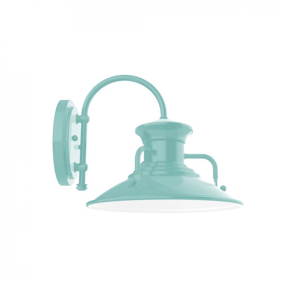 12&#34; Homestead shade, wall mount sconce, Sea Green