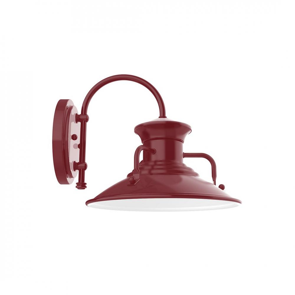 12&#34; Homestead shade, wall mount sconce, Barn Red