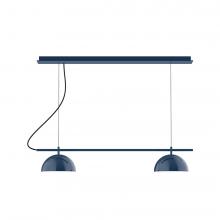 Montclair Light Works CHDX445-50-L12 - 3-Light Linear Axis LED Chandelier, Navy