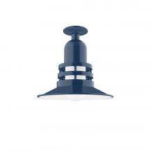 Montclair Light Works FMB148-50 - Atomic 12" Flush Mount Light in Navy