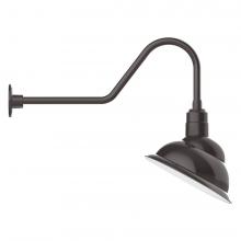 Montclair Light Works GNC122-51-L13 - 14" Emblem shade LED Gooseneck Wall mount, Architectural Bronze