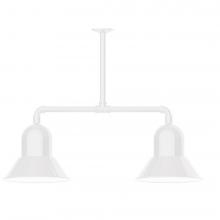 Montclair Light Works MSD123-44-T48-L12 - 12" Prima, 2-light LED Stem Hung Pendant, White