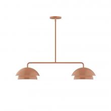 Montclair Light Works MSGX445-19-L12 - 2-Light Axis LED Linear Pendant, Terracotta