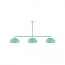 Montclair Light Works MSNX445-48-L12 - 3-Light Axis LED Linear Pendant, Sea Green