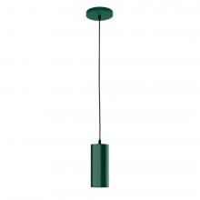 Montclair Light Works PEB418-42-C02-L10 - 3.5" J-Series shade, black solid fabric cord with canopy, Forest Green