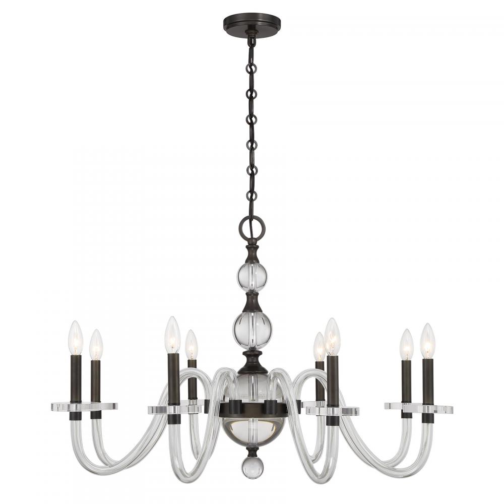 Aragon 8-Light Chandelier in Mediterranean Bronze