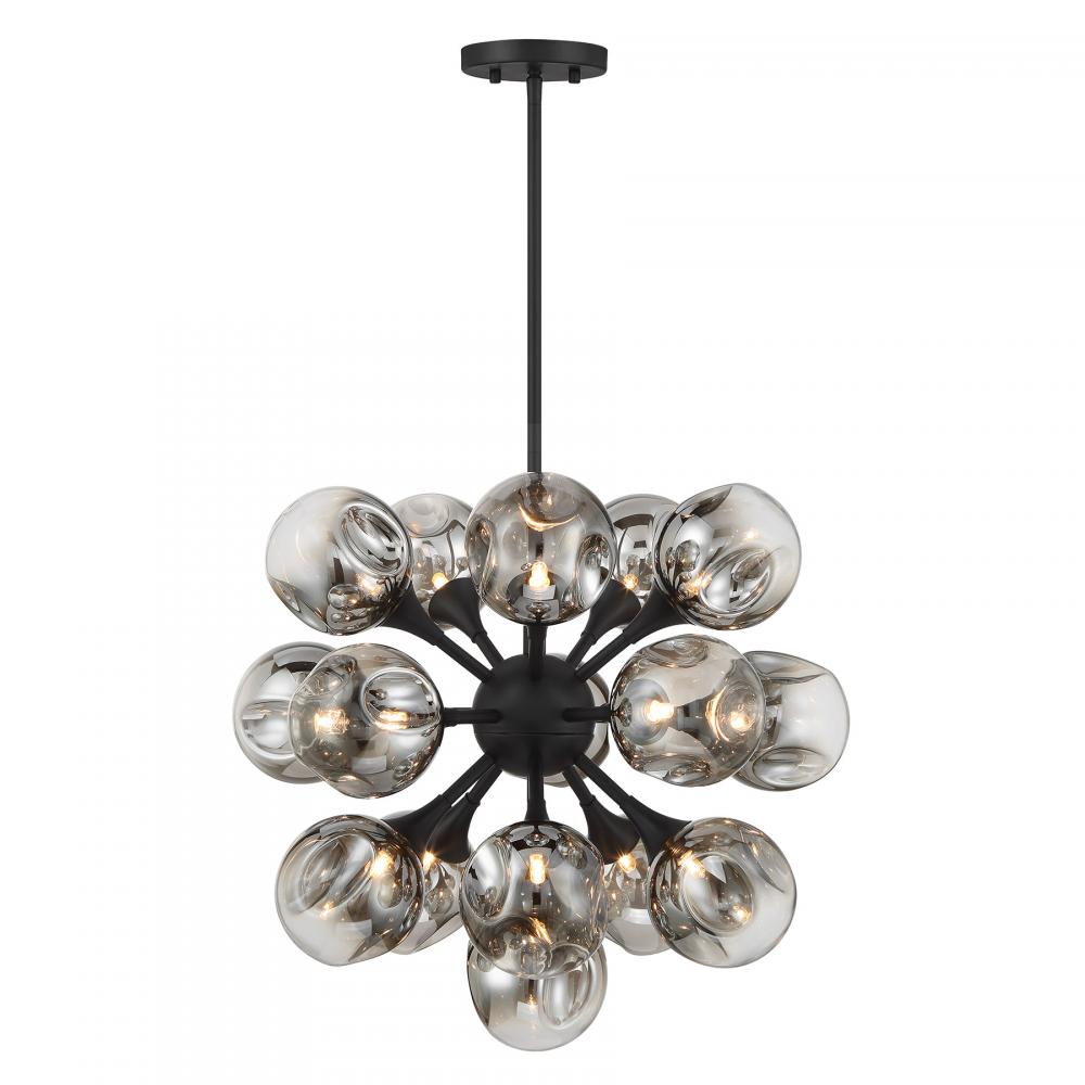 Matisse 16-Light Chandelier in Matte Black