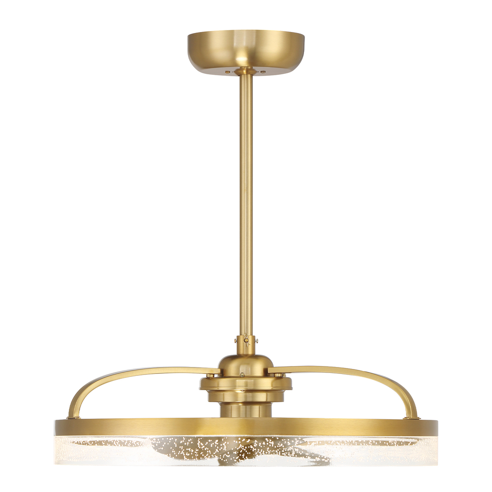 Lyria LED Fan D&#39;Lier in Warm Brass