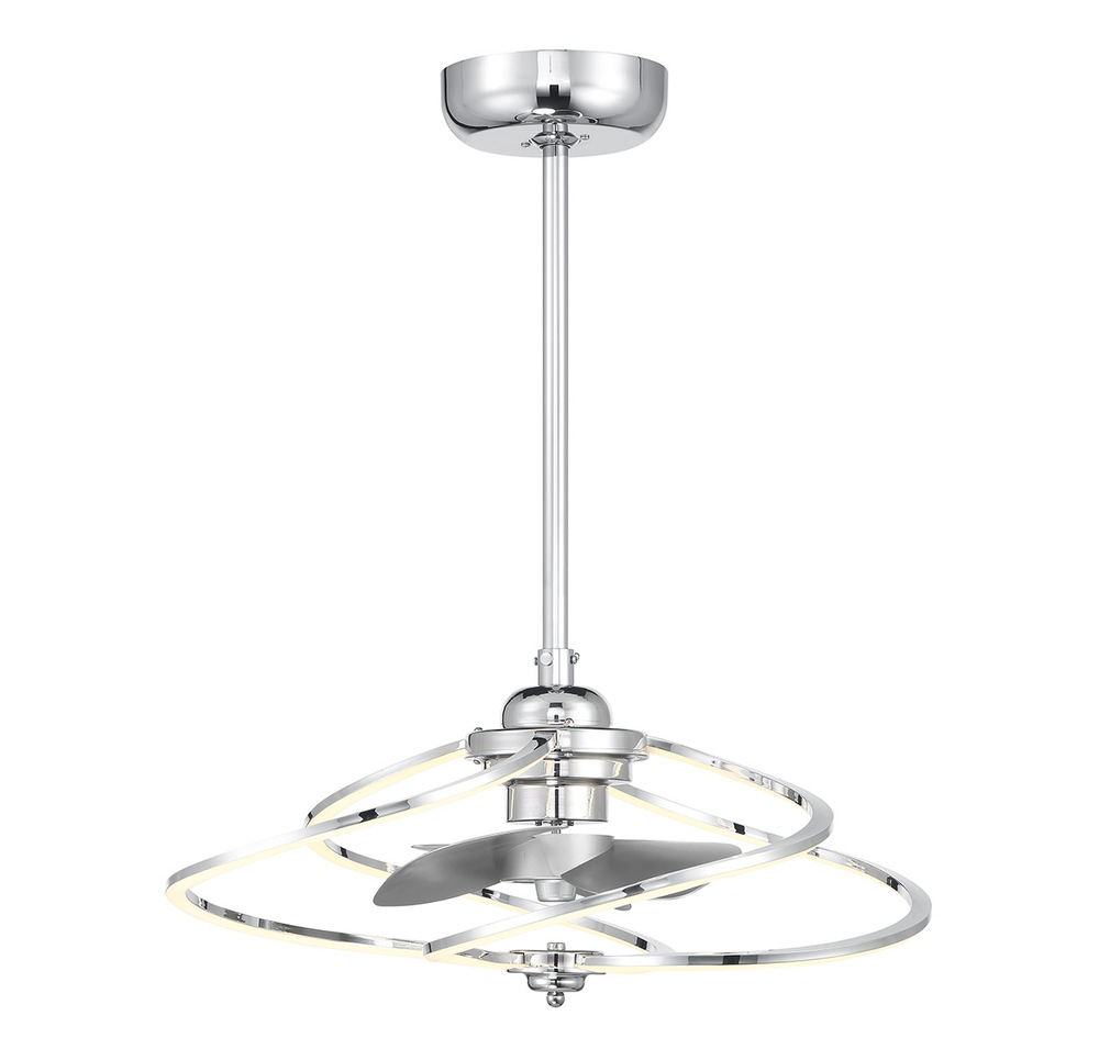 Hydra LED Fan D&#39;Lier in Polished Chrome