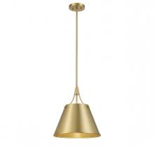 Savoy House 7-4499-1-322 - Willis 1-Light Pendant in Warm Brass